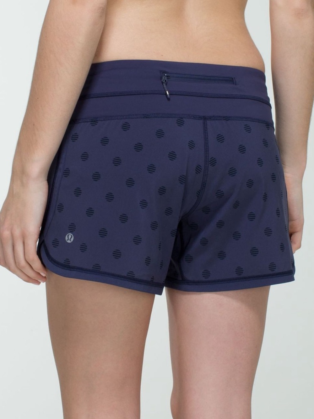 Lululemon ULTRA RARE Speed Up Stripe Dot Print Cadet Blue, Size 6